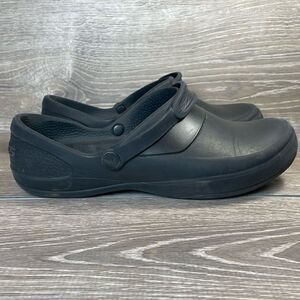 Crocs Mercy Black Rubber Women’s Size 9 Slip On Non Slip Work Clogs